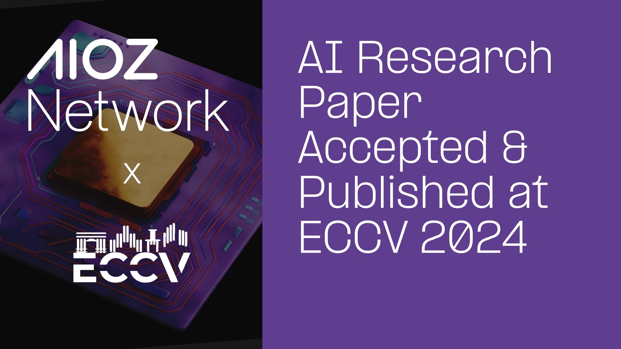 AI Research Paper Accepted & Published at ECCV 2024